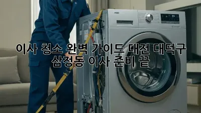 이사 청소 완벽 가이드: 대전 대덕구 삼정동 이사 준비 끝!